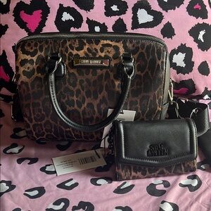 Steve Madden Leopard Print Women's Bag Set